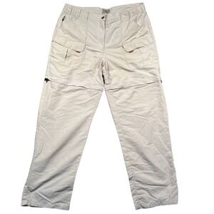 L.L.Bean Convertible Cargo Pants‎ Hiking Travel Outdoor Beige Women's L Gorpcore